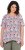 Ulla Popken Half-sleeve A-line V-neck Pointed Hem Animal Pattern T-shirt Snow White - Bedruckte T-shirts für damen - 