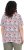 Ulla Popken Half-sleeve A-line V-neck Pointed Hem Animal Pattern T-shirt Snow White - Bedruckte T-shirts für damen - 