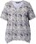 Ulla Popken Half-sleeve A-line V-neck Pointed Hem Animal Pattern T-shirt Moss - Bedruckte T-shirts für damen - 