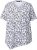 Ulla Popken Bow Print Short Sleeve Pointed Hem Tee Snow White - Bedruckte T-shirts für damen - 