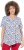 Ulla Popken Bow Print Short Sleeve Pointed Hem Tee Snow White - Bedruckte T-shirts für damen - 