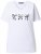 Ulla Popken Bow Short Sleeve Graphic Tee Snow White - Bedruckte T-shirts für damen - 