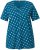 Ulla Popken Tile Print Short Sleeve Pleated Tee Teal - Bedruckte T-shirts für damen - 