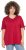 Ulla Popken Bow Print Split Sleeve Tee Ruby Red - Bedruckte T-shirts für damen - 