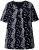 Ulla Popken Letter Print Short Sleeve Tee Black - Bedruckte T-shirts für damen - 