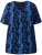 Ulla Popken Letter Print Short Sleeve Tee Navy - Bedruckte T-shirts für damen - 