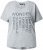 Ulla Popken WONDER Short Sleeve Graphic Tee Light Grey Melange - Bedruckte T-shirts für damen - 