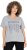 Ulla Popken WONDER Short Sleeve Graphic Tee Light Grey Melange - Bedruckte T-shirts für damen - 