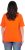 Ulla Popken Piping Accent Functional UVP 50+ Stretch Knit Top Orange Red - T-Shirts - 