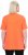 Ulla Popken Essential Notch Neck Stretch Tee Coral Pink - T-Shirts - 