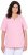 Ulla Popken Essential Notch Neck Stretch Tee Pink - T-Shirts - 