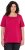 Ulla Popken Essential Square Neck Stretch Tee Dark Raspberry - T-Shirts - 