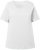 Ulla Popken Double Layer Rounded V-Neck Slim Fit Tee Snow White - T-Shirts - 