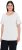 Ulla Popken Double Layer Rounded V-Neck Slim Fit Tee Snow White - T-Shirts - 