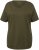 Ulla Popken Double Layer Rounded V-Neck Slim Fit Tee Forest Green - T-Shirts - 