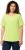 Ulla Popken Double Layer Rounded V-Neck Slim Fit Tee Lime Green - T-Shirts - 
