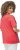 Ulla Popken Double Layer Rounded V-Neck Slim Fit Tee Dark Coral - T-Shirts - 