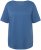 Ulla Popken Double Layer Rounded V-Neck Slim Fit Tee Denim Blue - T-Shirts - 