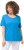Ulla Popken Double Layer Rounded V-Neck Slim Fit Tee Sapphire Blue - T-Shirts - 
