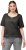 Ulla Popken Cold Dyed Sweetheart Neckline Short Sleeve Tee Graphite Grey - T-Shirts - 