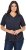 Ulla Popken Lace Trim Short Sleeve Tee Navy Blue - T-Shirts - 
