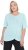 Ulla Popken Antibacterial Short Sleeve Draped Tee Light Turquiose - T-Shirts - 