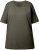 Ulla Popken Basic Round Neck Short Sleeve Relaxed Fit T-Shirt Olive Grey - T-Shirts - 