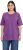 Ulla Popken Basic Round Neck Short Sleeve Relaxed Fit T-Shirt Purple - T-Shirts - 