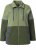 Ulla Popken Two-Tone ZIp Front Pocket Sweatshirt Olive Green - Hoodies & Sweatshirts - 