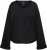 Ulla Popken Rolled Edge Long Sleeve Sweatshirt Black - Hoodies & Sweatshirts - 