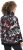 Ulla Popken Ribbon Print Turtleneck Sweatshirt Black - Hoodies & Sweatshirts - 