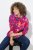 Ulla Popken Ribbon Print Turtleneck Sweatshirt Cherry Red - Hoodies & Sweatshirts - Kuschelige Sweatshirts, Hoodies & Strick