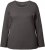 Ulla Popken Basic Round Neck Long Sleeve Slim Fit Cotton Tee Graphite Grey - T-Shirts - 