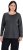 Ulla Popken Basic Round Neck Long Sleeve Slim Fit Cotton Tee Charcoal - T-Shirts - 