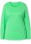 Ulla Popken Basic Round Neck Long Sleeve Slim Fit Cotton Tee Mint Green - T-Shirts - 