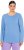 Ulla Popken Basic Round Neck Long Sleeve Slim Fit Cotton Tee Light Cornflower - T-Shirts - 