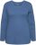 Ulla Popken Basic Round Neck Long Sleeve Slim Fit Cotton Tee Ink Blue - T-Shirts - 