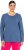 Ulla Popken Basic Round Neck Long Sleeve Slim Fit Cotton Tee Ink Blue - T-Shirts - 
