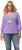 Ulla Popken Horticultural Graphic Floral Tee Pale Lilac - Bedruckte T-shirts für damen - 