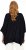 Ulla Popken Sparkling Draped Collared Tee Navy Blue - Bedruckte T-shirts für damen - 