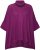Ulla Popken Sparkling Draped Collared Tee Mulberry - Bedruckte T-shirts für damen - 
