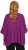 Ulla Popken Sparkling Draped Collared Tee Mulberry - Bedruckte T-shirts für damen - 