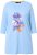 Ulla Popken Floral Motif 3/4 Sleeve Tunic Tee Light Blue - Bedruckte T-shirts für damen - 