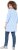 Ulla Popken Floral Motif 3/4 Sleeve Tunic Tee Light Blue - Bedruckte T-shirts für damen - 