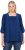 Ulla Popken Embroidered Detail 3/4 Sleeve Tee Dark Blue - Bedruckte T-shirts für damen - 