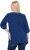 Ulla Popken Embroidered Detail 3/4 Sleeve Tee Dark Blue - Bedruckte T-shirts für damen - 