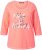 Ulla Popken Make It Amazing 3/4 Sleeve Graphic Tee Coral - Bedruckte T-shirts für damen - 