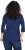 Ulla Popken Smile Rhinestone 3/4 Sleeve Graphic Tee Ink Blue - Bedruckte T-shirts für damen - 