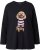 Ulla Popken Sequined Puppy Long Sleeve Graphic Tee Black - Bedruckte T-shirts für damen - 