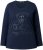 Ulla Popken Holiday Long Sleeve Graphic Tee Navy Blue - Bedruckte T-shirts für damen - 